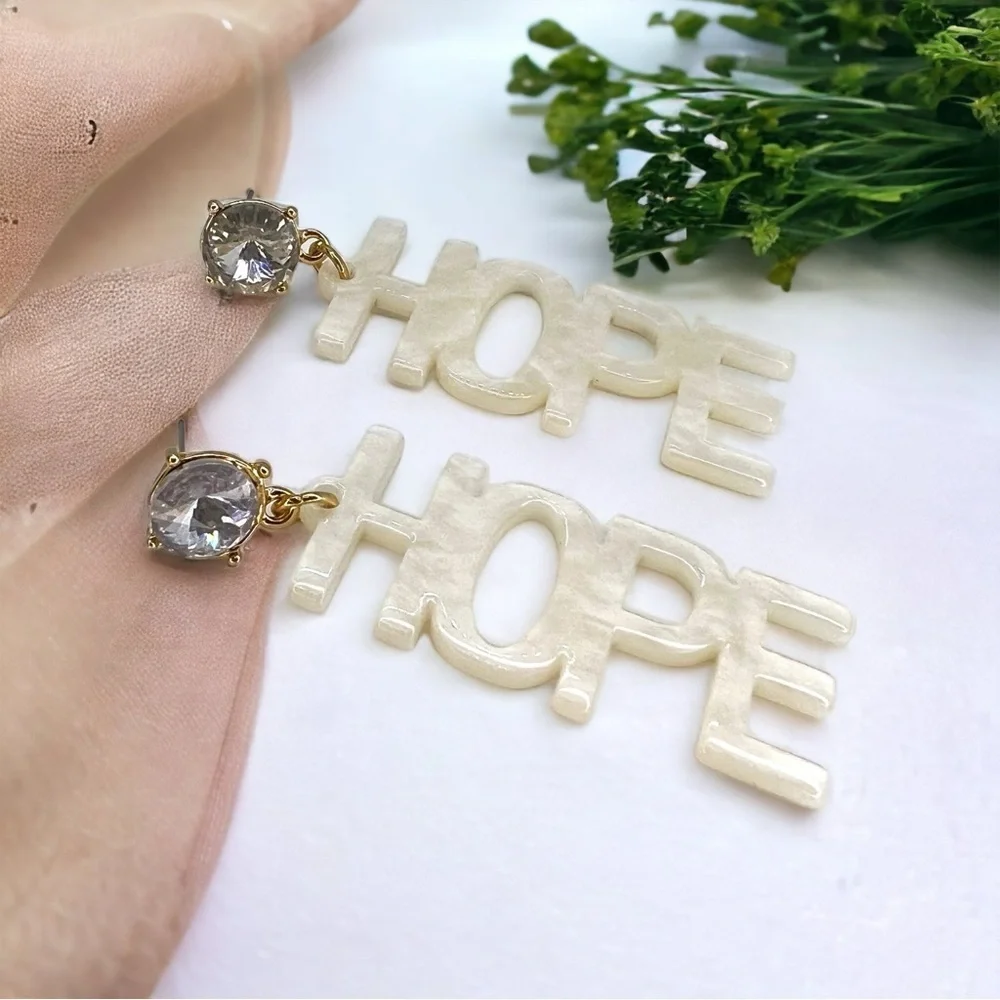 Wear Your Hope: Inspirational Dangle Earrings | Perfect Motivational Gift! NWT